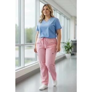 Koi Tech Womens Medical Scrub Pants Pink 3XL NWT